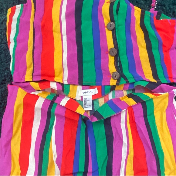Forever 21 striped multi colour palazzo pants set - Picture 3 of 6